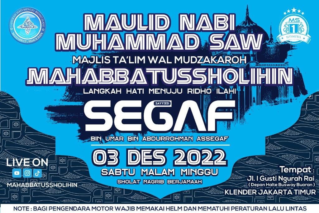 MAULID NABI MUHAMMAD SAW MAJELIS MAHABBATUSSHOLIHIN