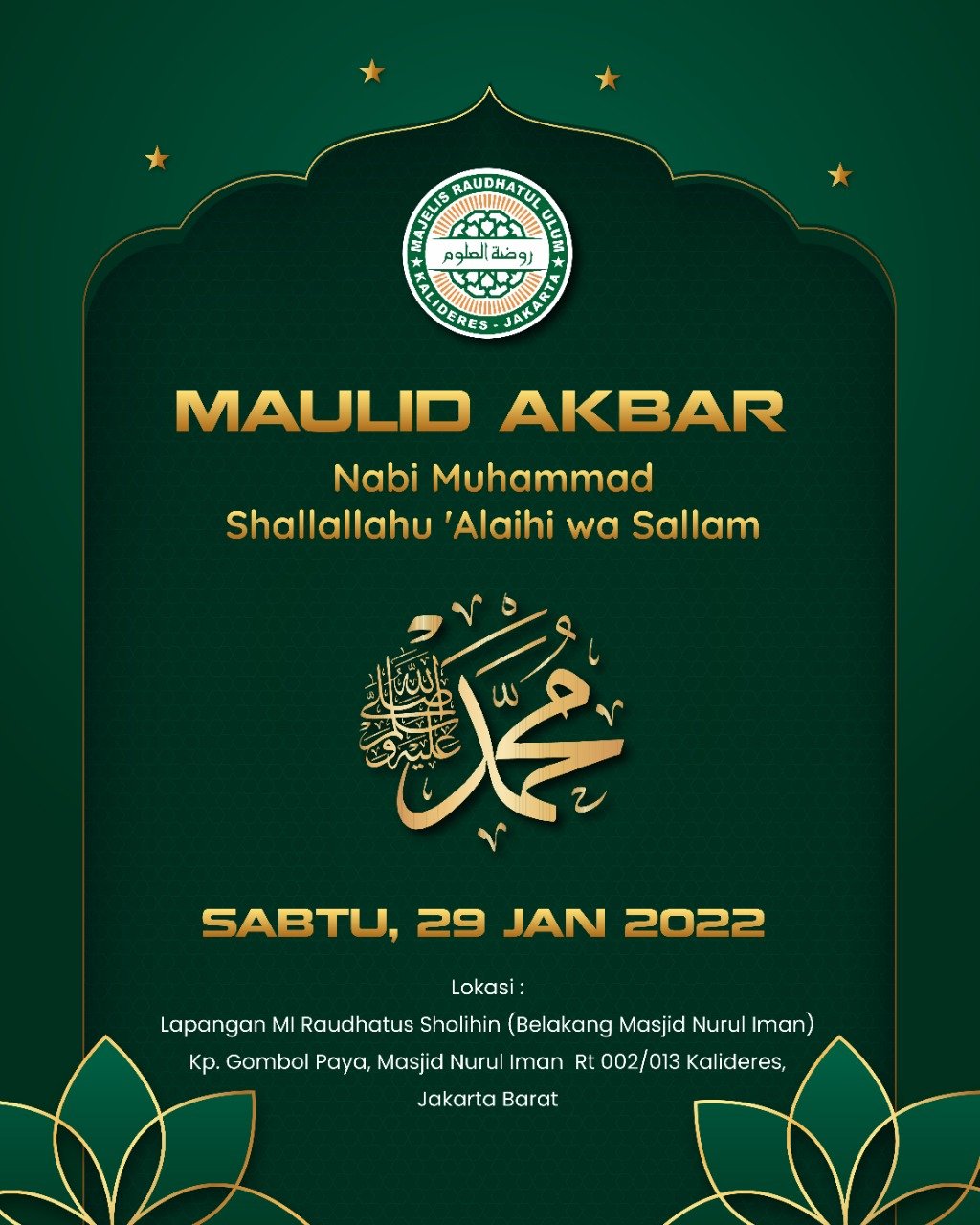Maulid Nabi Muhammad SAW 1443 H