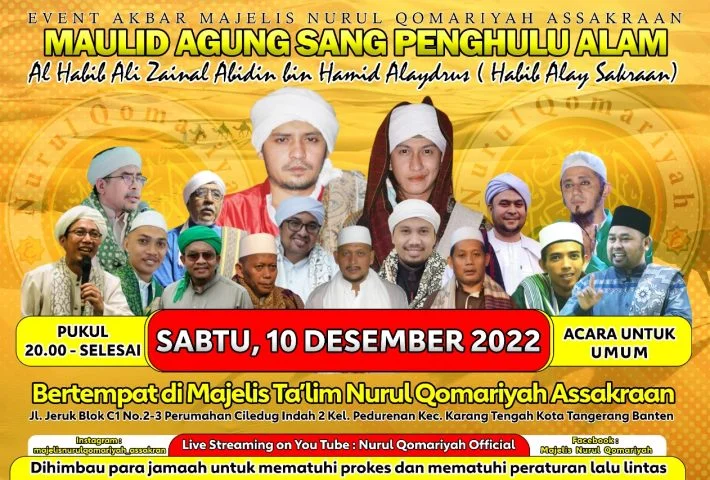 MAULID AGUNG MAJELIS NURUL QOMARIYAH ASSAKRAAN MAULID NABI BESAR