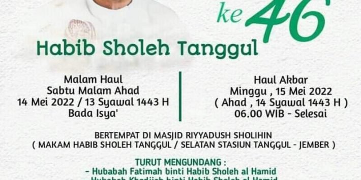 Haul Habib Sholeh Tanggul 2022