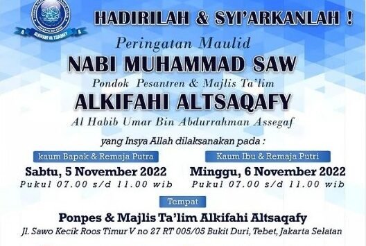 Maulid NABI MUHAMMAD SAW di ALKIFAHI ALTSAQAFY