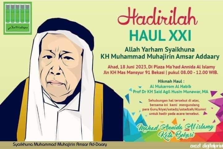 Haul ke-21 Syekh Muhammad Muhajirin Al-Amsary Ad-Dary: Mengenang Ulama Betawi Terkemuka dan Menginspirasi di Pondok Pesantren An-Nida Al-Islamy, Bekasi