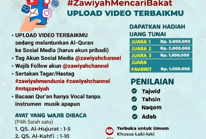 MUSABAQAH TILAWATIL QUR’AN SE-JABODETABEK: Kompetisi Online Melantunkan Al-Quran dengan Hadiah Total Rp 7.500.000!