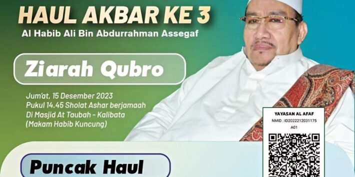 Haul Tebet ke-3 Haul Sang Maha Guru Besar Sayyidil Walid Al Alamah Al Arifbillah Al Habib Ali bin Abdurrahman bin Ahmad Assegaf