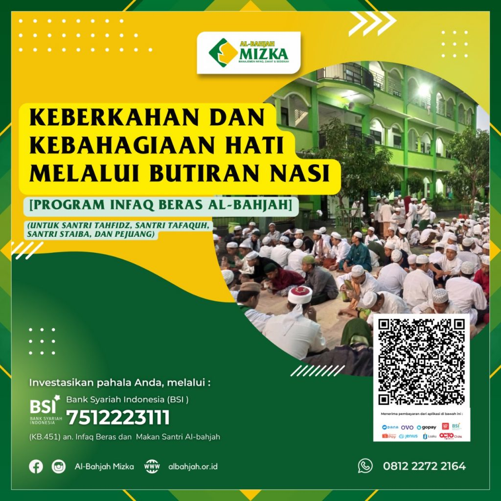 Program Infaq Beras Makan Santri Al-Bahjah