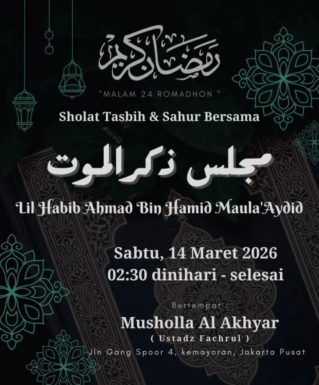 Mengetuk Pintu Langit Kemayoran: Sholat Tasbih dan Dzikrul Maut di Sepuluh Malam Terakhir Ramadhan