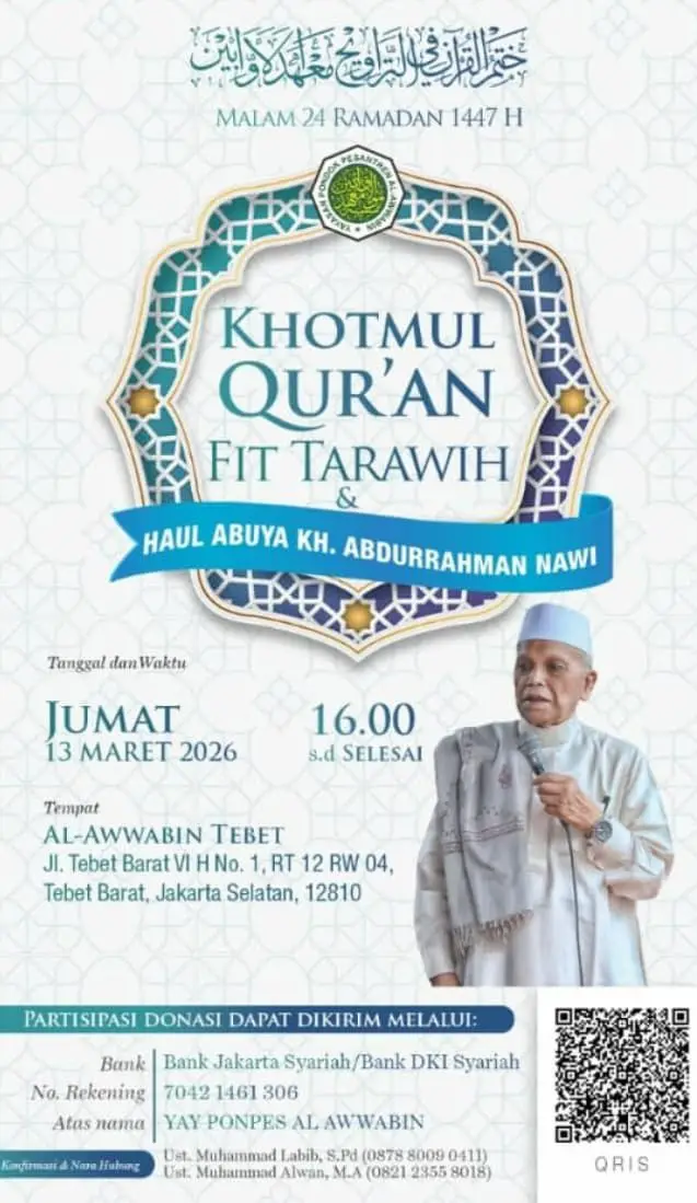 Malam Berkah di Penghujung Ramadan: Mengenang Abuya KH. Abdurrahman Nawi dalam Majelis Khotmul Qur’an Al-Awwabin