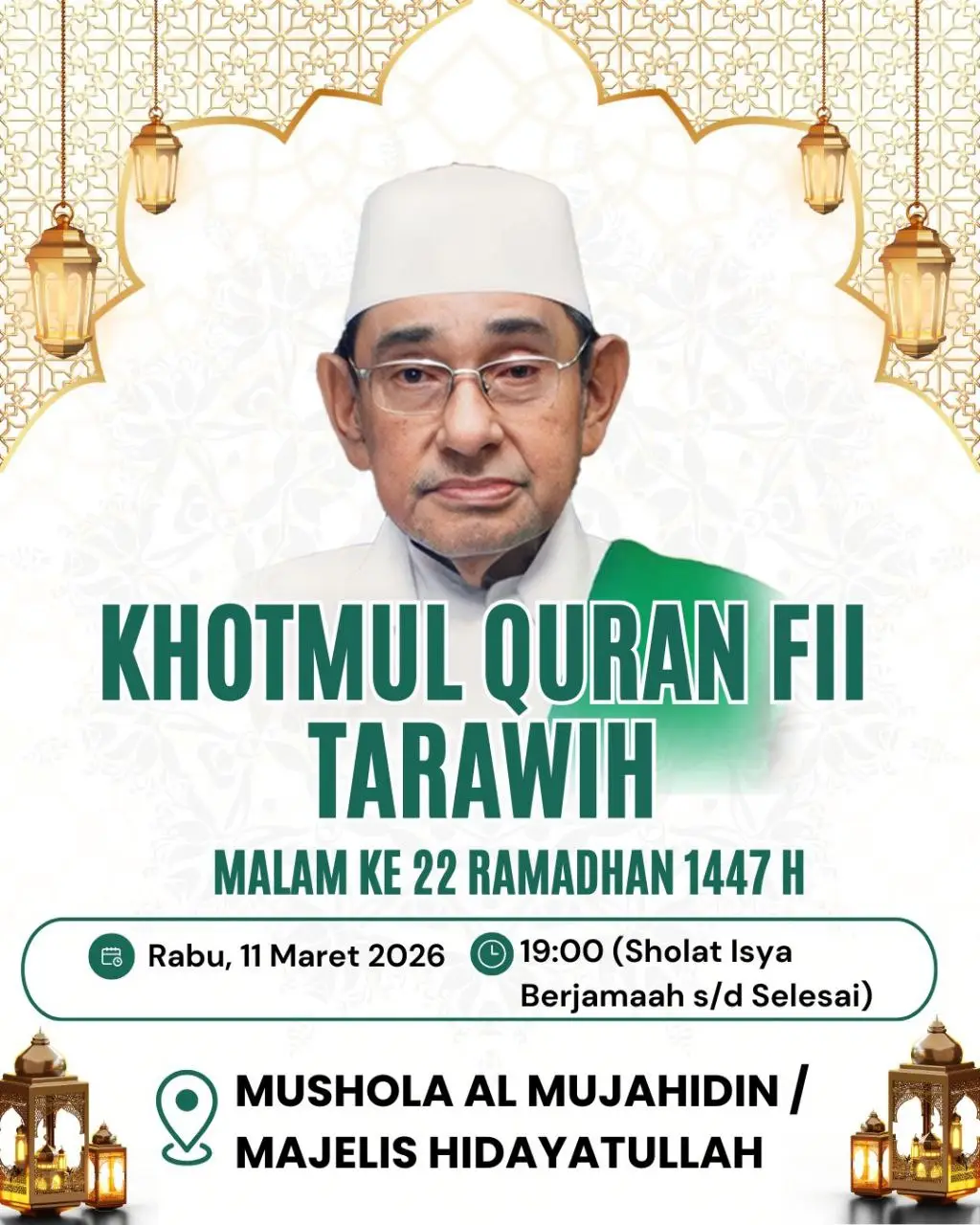 Khadam Khotmul Quran di Tarawih 22 Ramadhan di Mushola Al Mujahidin