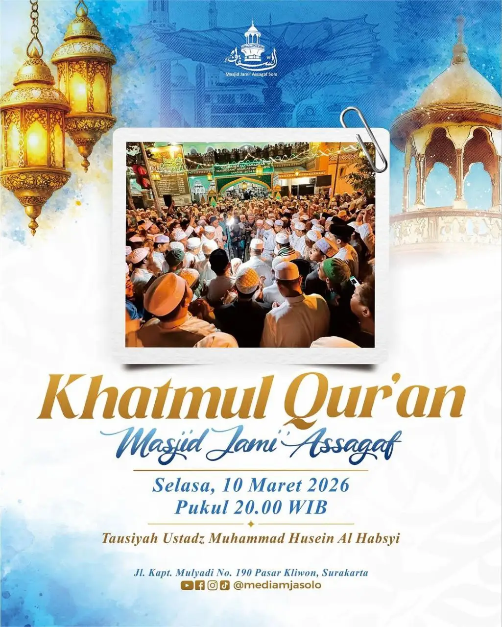 Cari Jadwal Pengajian 2 Pengajian Rutin Bersama Ustadz Muhammad Husein Al Habsyi di Surakarta
