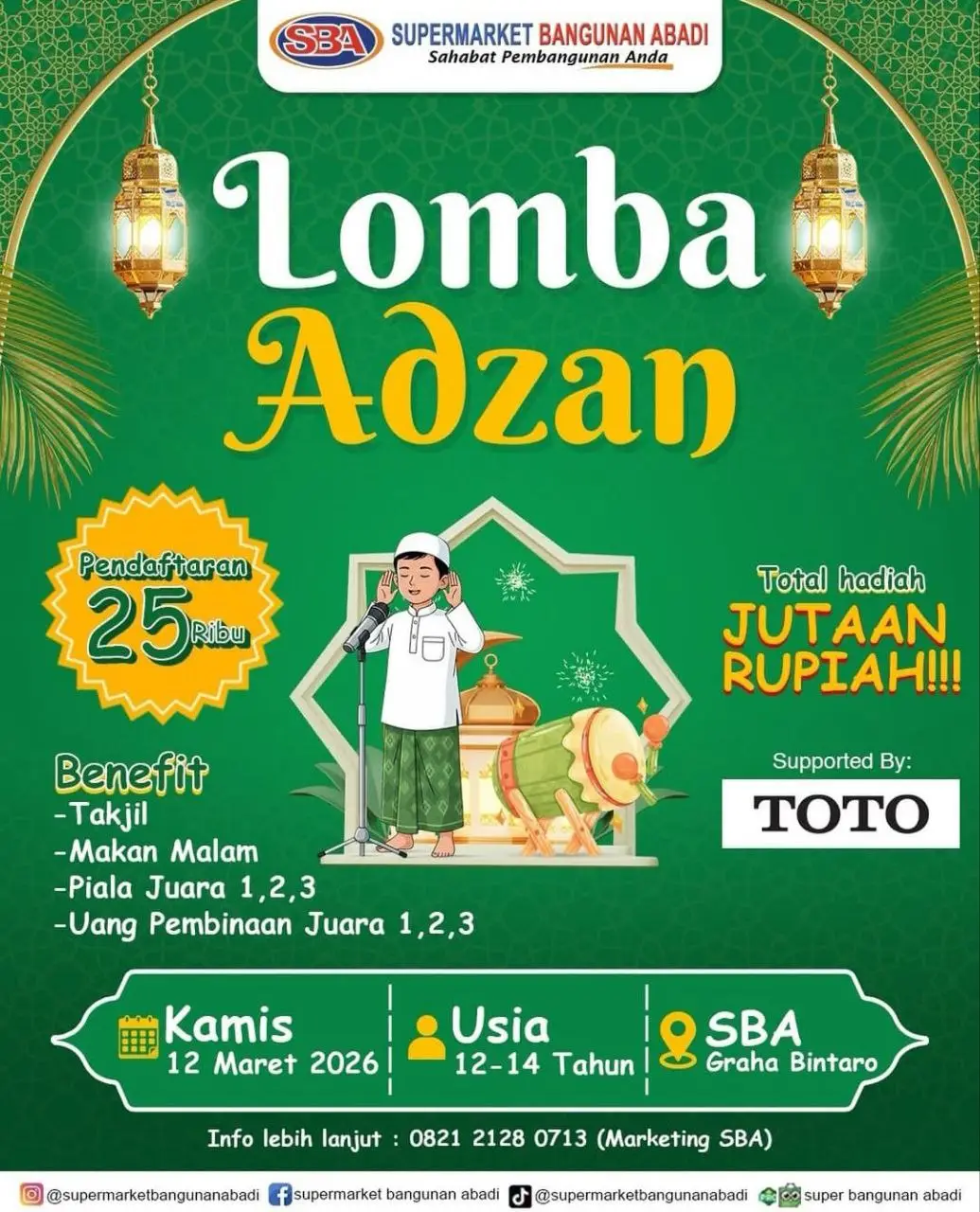 Lomba Adzan 2026: Kompetisi Islami untuk Generasi Muda di Graha Bintaro