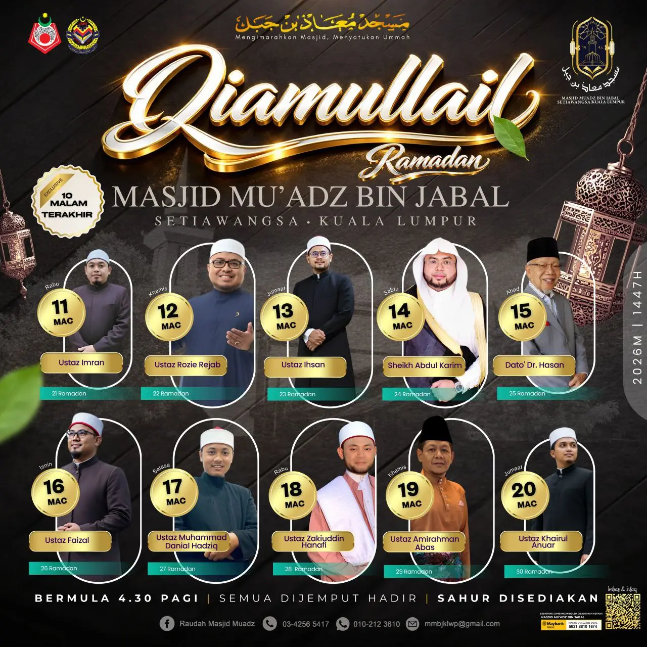 Menghidupkan 10 Malam Terakhir Ramadan di Masjid Mu’adz Bin Jabal