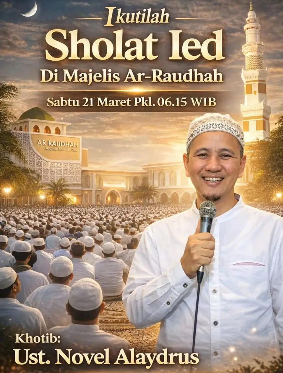 Sholat Ied Bersama Habib Novel Alaydrus di Majelis Ar-Raudhah Solo: Meraih Keberkahan di Hari Kemenangan