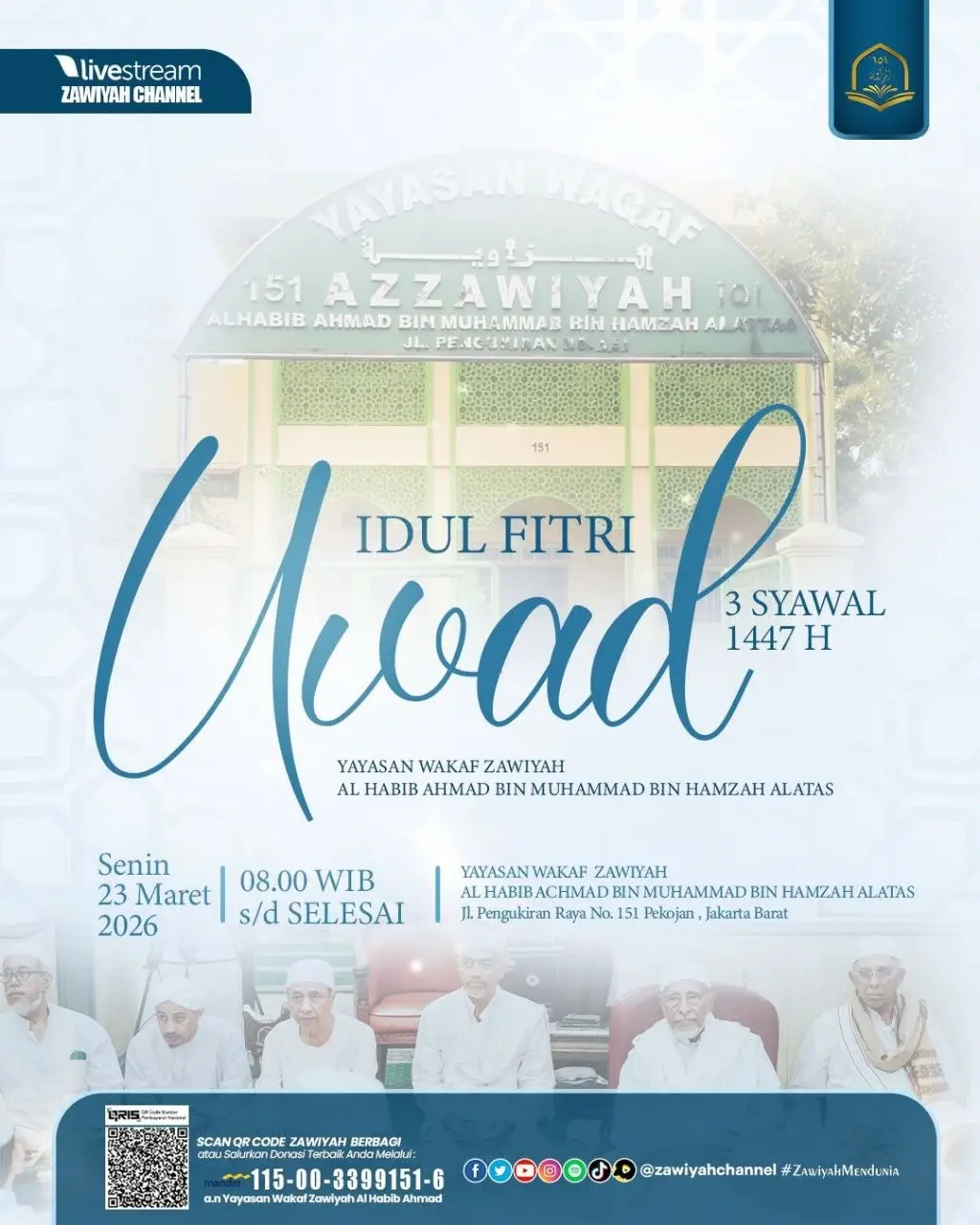 Menyambung Barakah Syawal: Uwad Idul Fitri 1447 H di Zawiyah Al Habib Ahmad Alattas Pekojan