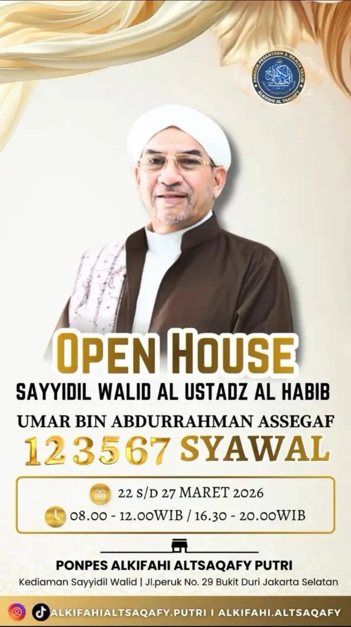 Raih Berkah Syawal 2026: Habib Umar bin Abdurrahman Assegaf Gelar Open House Enam Hari di Jakarta