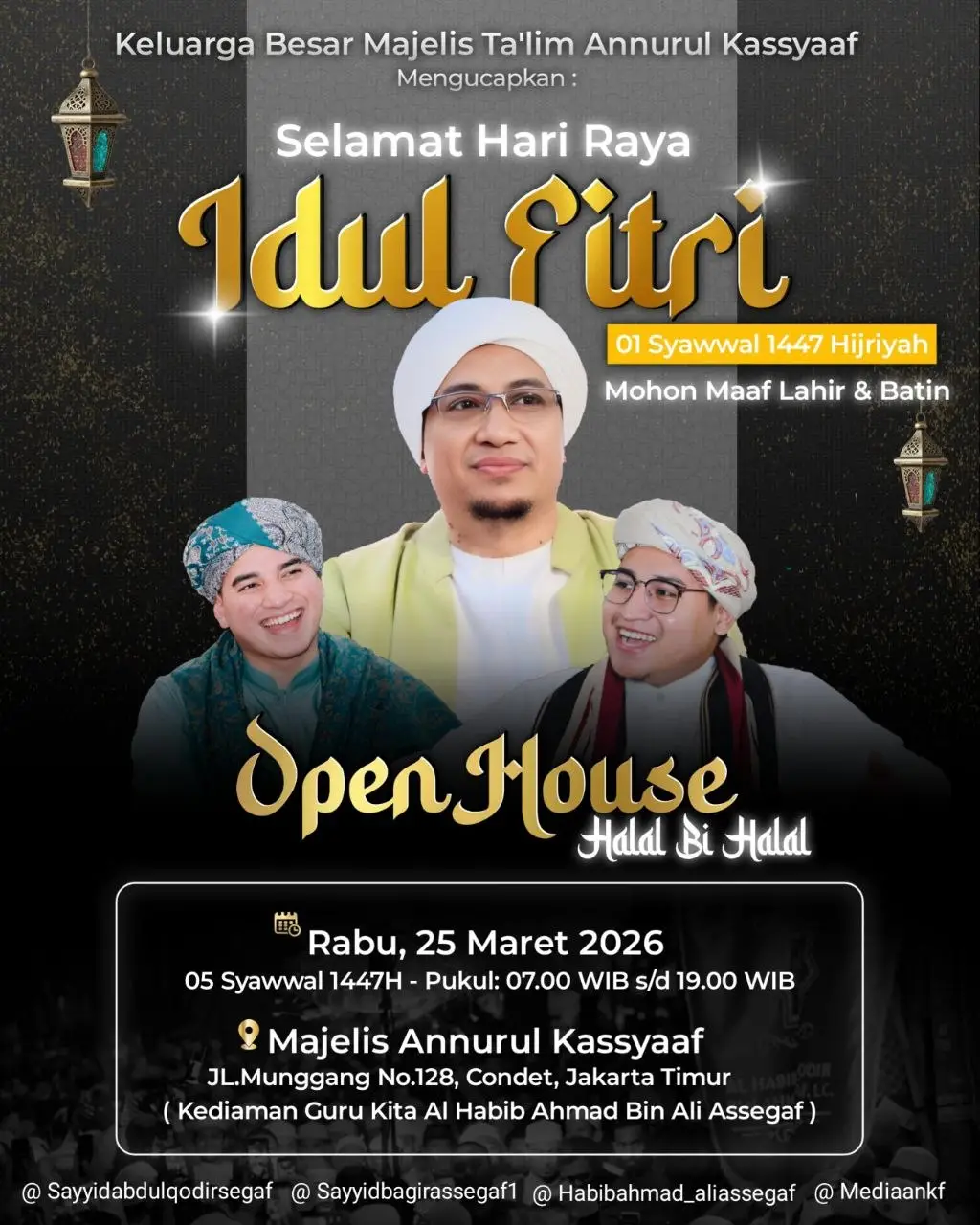 Halal Bihalal Akbar 2026 Majelis Annurul Kassyaaf: Silaturahmi Terbuka Bersama Al Habib Ahmad Bin Ali Assegaf di Jantung Condet
