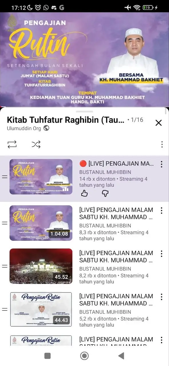 Panduan Lengkap & Jadwal Pengajian Kitab Tuhfaturraghibin Guru Bakhiet