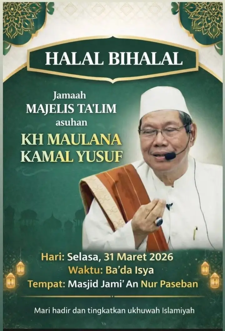 Halal Bihalal Bersama KH Maulana Kamal Yusuf: Pererat Ukhuwah di Masjid Jami’ An Nur Paseban