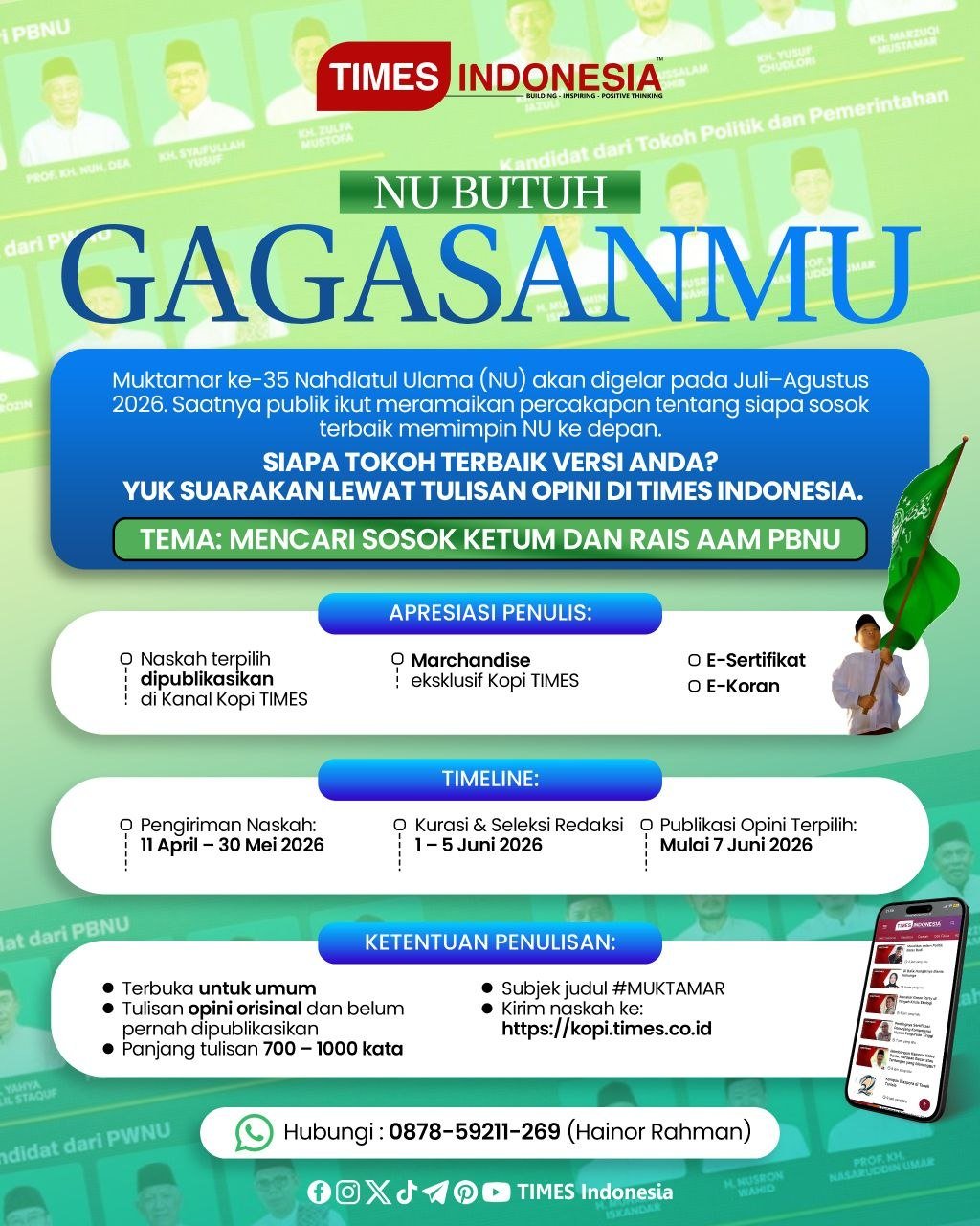 Jelang Muktamar NU ke-35: Siapa Nakhoda Baru? Suarakan Gagasan Anda Lewat Lomba Opini Ini