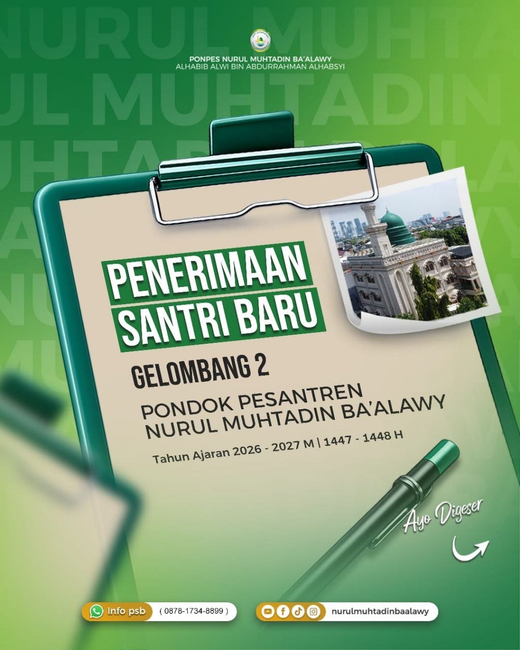 foto berita 1777455325 Info Pendaftaran Santri Baru Ponpes Nurul Muhtadin Ba'alawy Jakarta