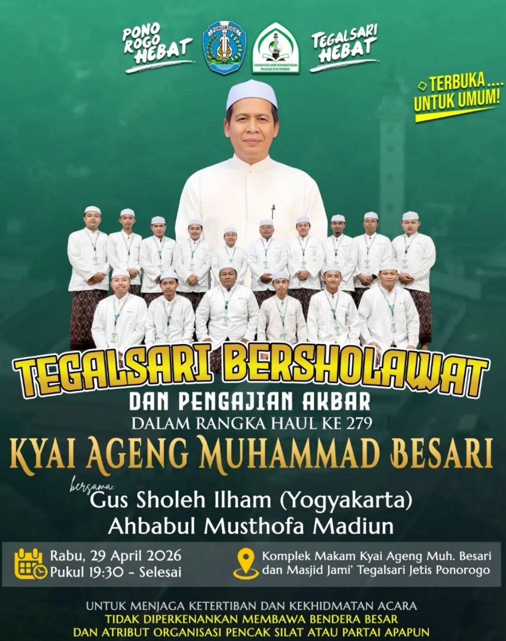 Tegalsari Bersholawat dan Pengajian Akbar: Haul ke-279 Kyai Ageng Muhammad Besari
