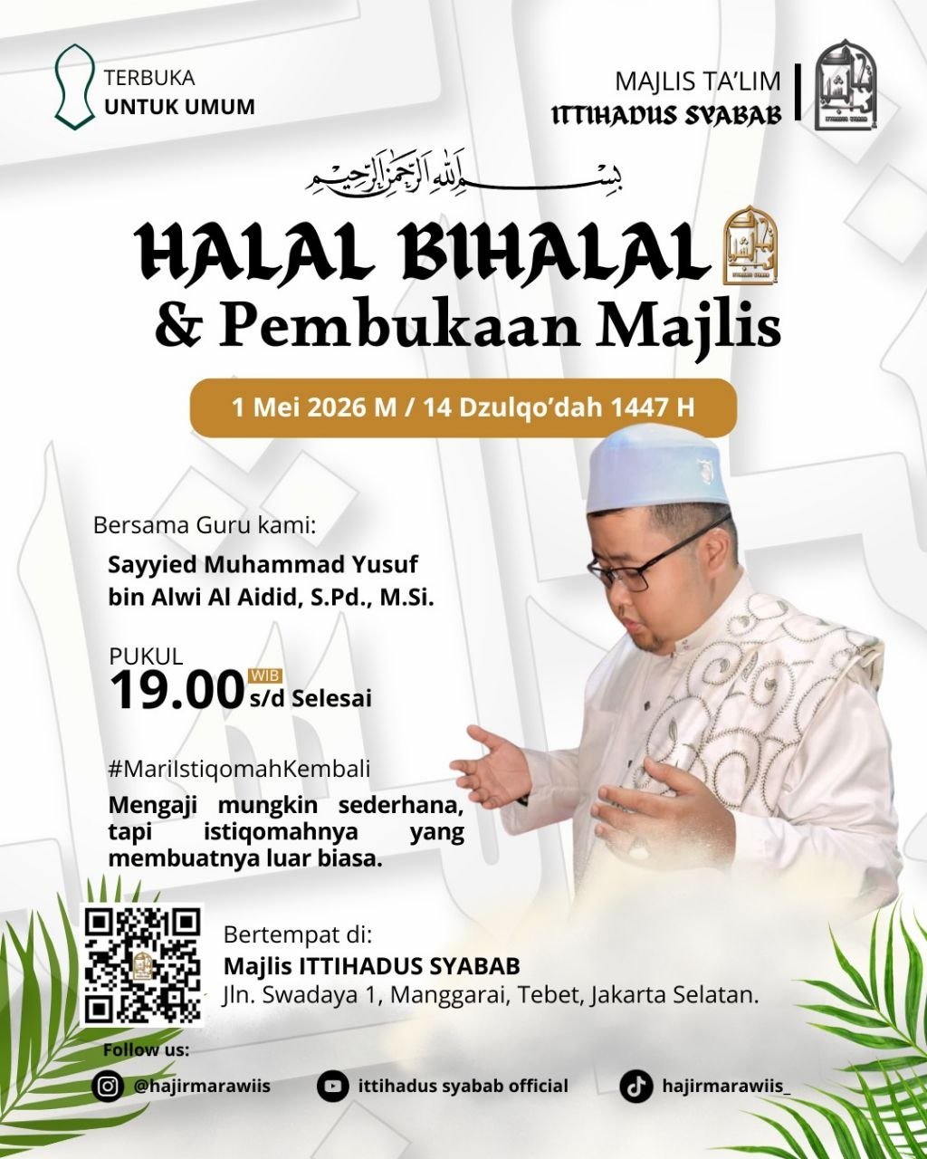 Jadwal Majelis Ittihadus Syabab Manggarai: Halal Bihalal 2026