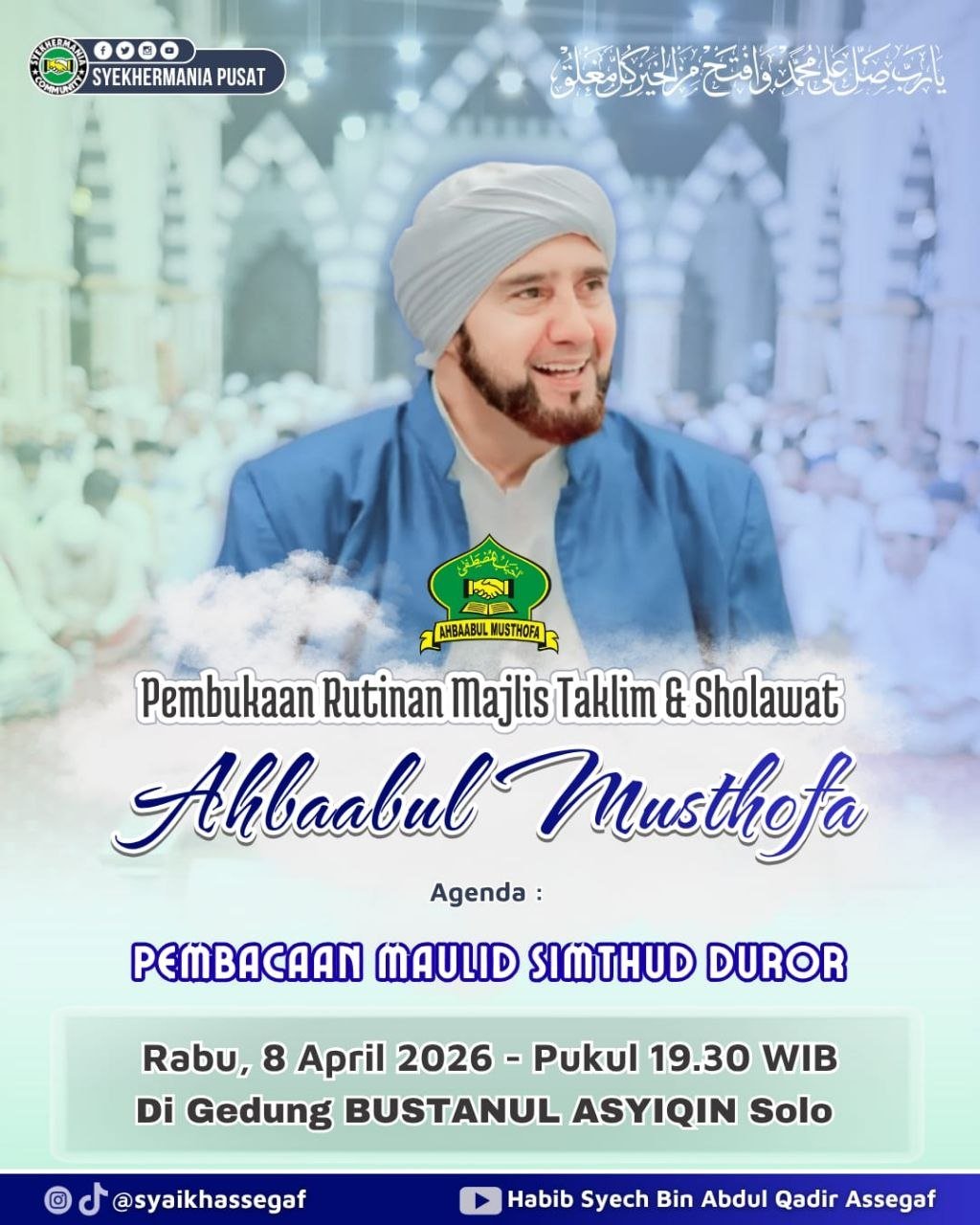 Kabar Gembira! Jadwal Rutinan Ahbaabul Musthofa Pusat Bersama Habib Syech Kembali Dibuka