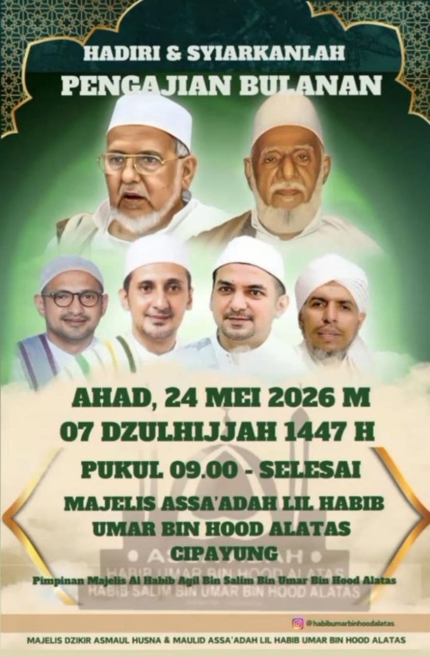 Pengajian Bulanan — Al Habib Agil bin Salim bin Umar bin Hood Alatas di Majelis Assa’adah Cipayung