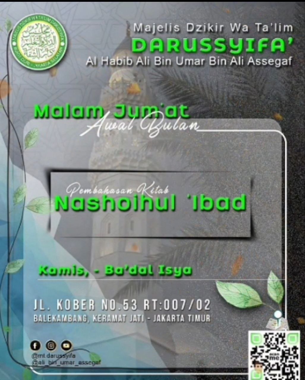 Majelis Darussyifa’ Habib Ali Assegaf: Mengkaji Kitab Nashoihul ‘Ibad di Jakarta Timur
