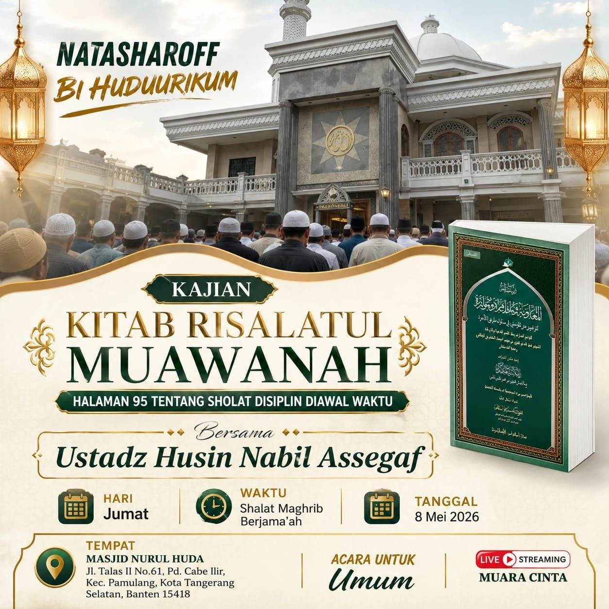 Jadwal Pengajian Kitab Risalatul Muawanah di Pamulang, 8 Mei 2026