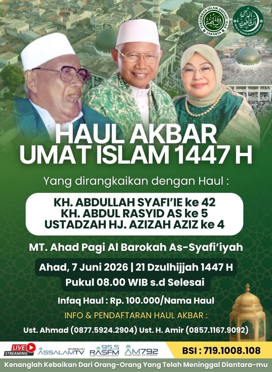 Majelis Al Barokah As-Syafi’iyah: Oase Ilmu Warisan KH. Abdullah Syafi’i di Jakarta