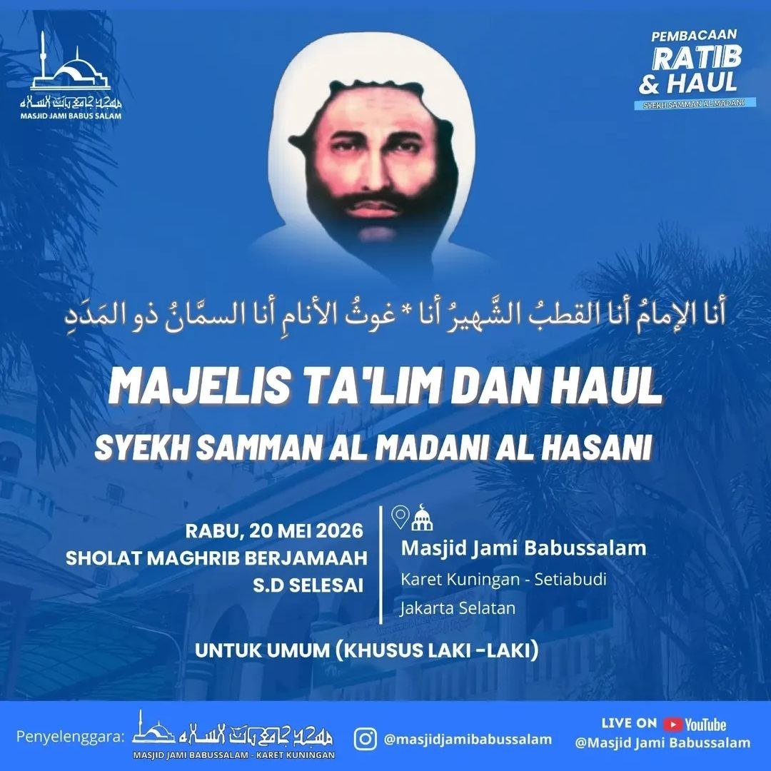 Haul Akbar Syekh Samman Al Madani 2026 di Jakarta: Jadwal & Lokasi