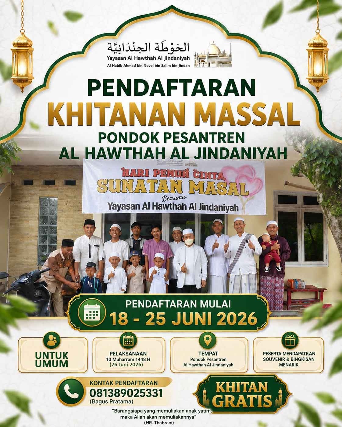 Khitanan Massal Yayasan Al Hawthah Al Jindaniyah 2026
