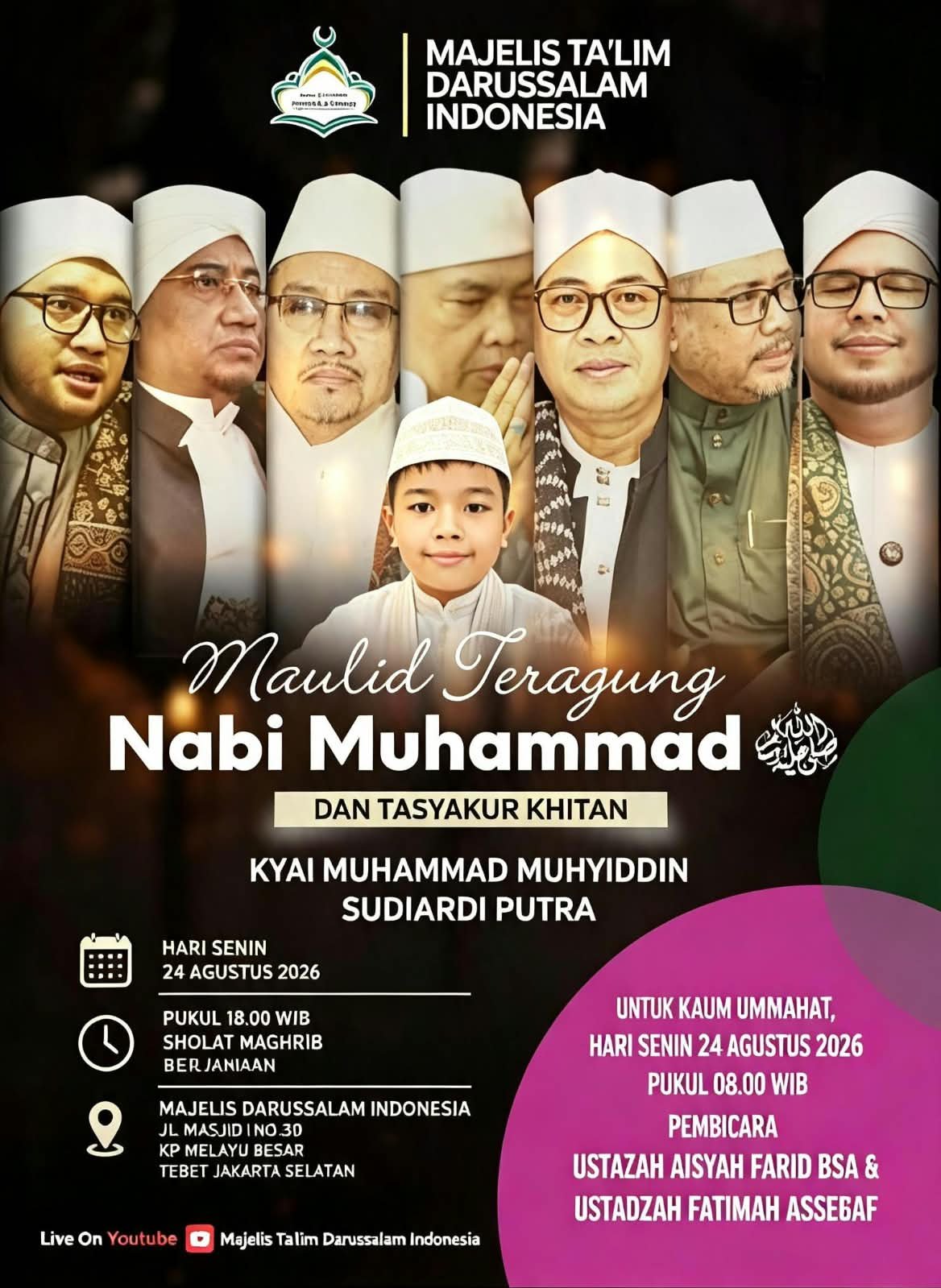 Maulid Teragung Nabi Muhammad SAW dan Tasyakur Khitan, Kyai Muhammad Muhyiddin…