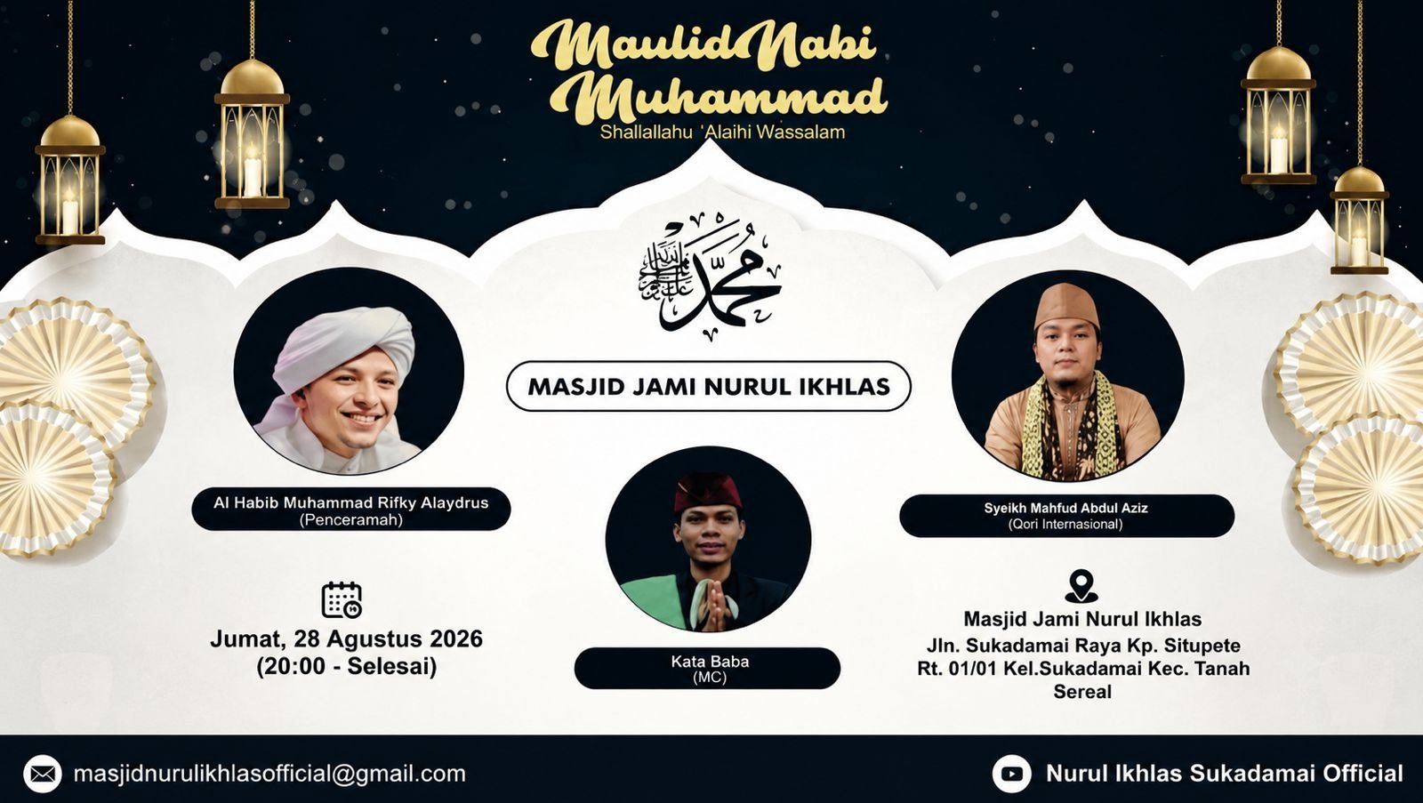 Maulid Nabi SAW, Al Habib Muhammad Rifky Alaydrus – Jln. Sukadamai Raya Kp. Situpete…