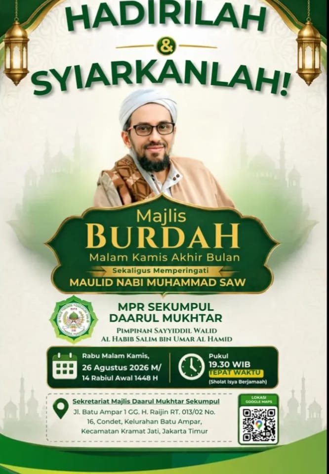 Majlis Burdah Malam Kamis Akhir Bulan Sekaligus Memperingati Maulid Nabi SAW,…