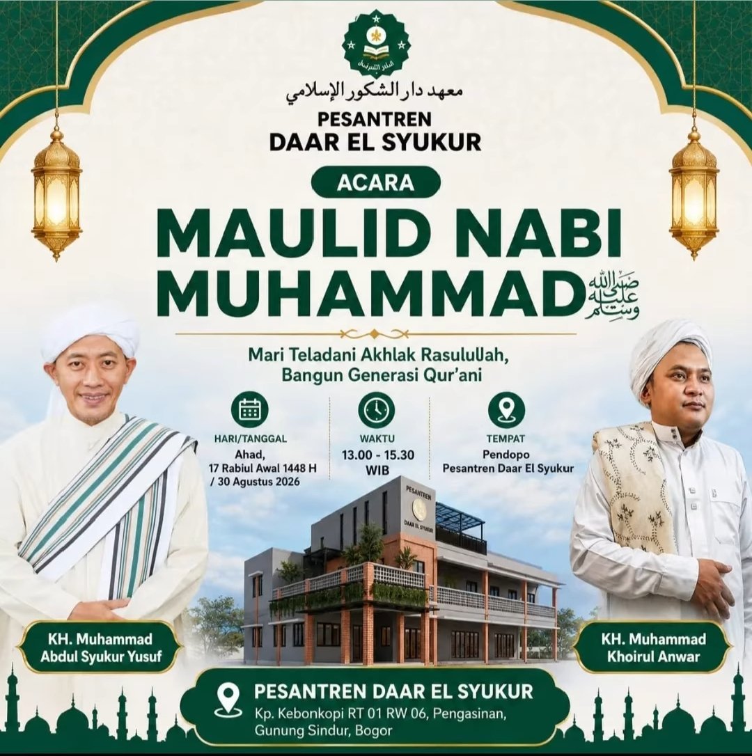 Maulid Nabi SAW, KH. Muhammad Abdul Syukur Yusuf dan KH. Muhammad Khoirul Anwar -…