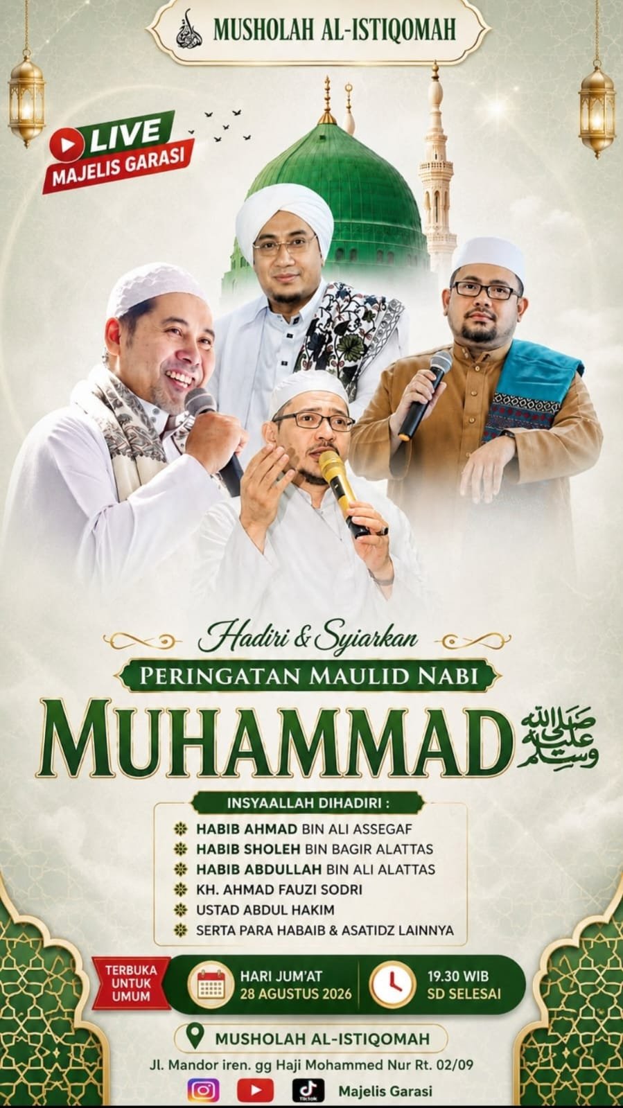 Maulid Nabi SAW, Habib Ahmad bin Ali Assegaf dkk. – gg Haji Mohammed Nur Rt. 0209…