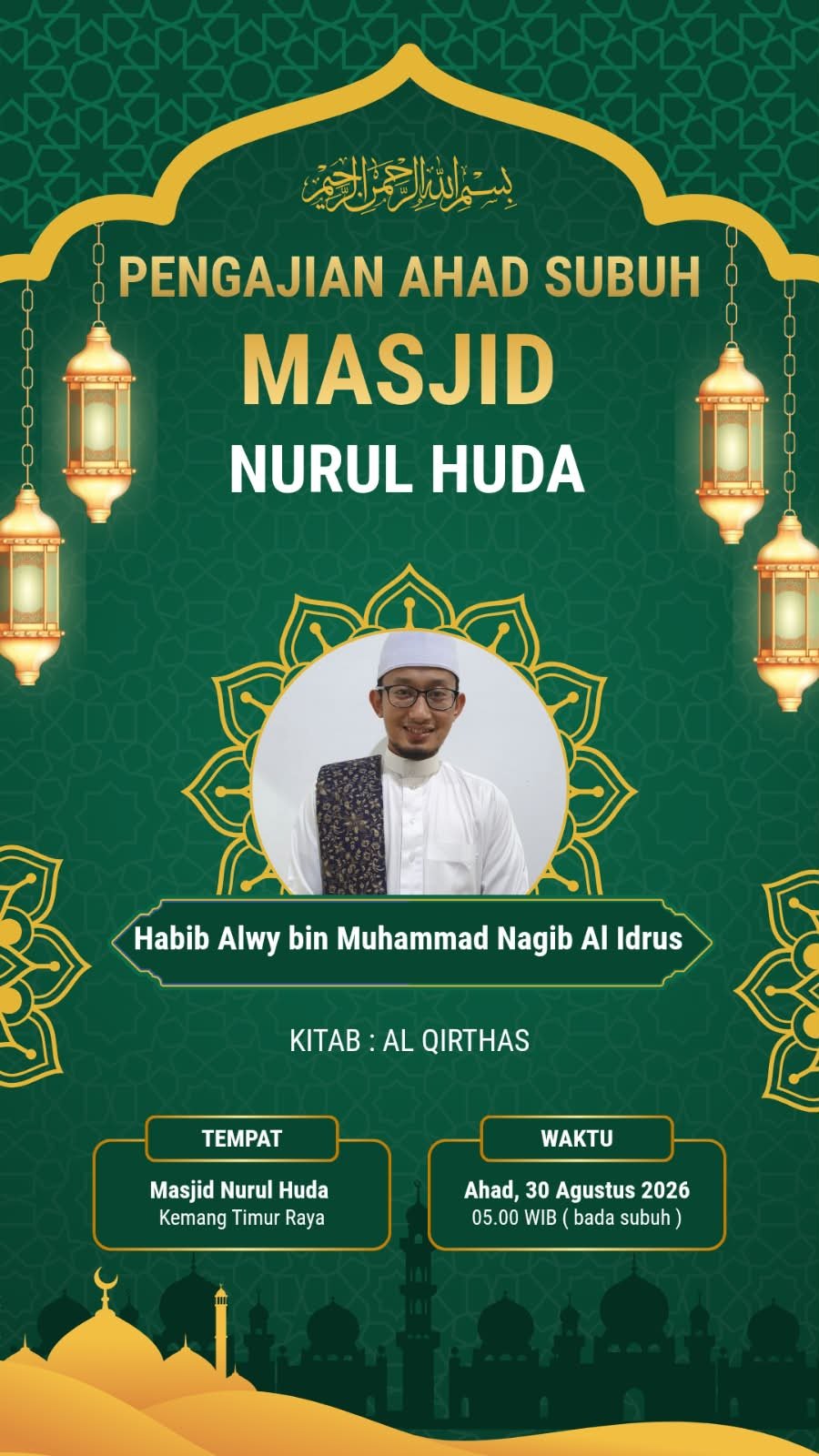 Pengajian Ahad Subuh, Habib Alwy bin Muhammad Nagib Al Idrus – Kemang Timur Raya…