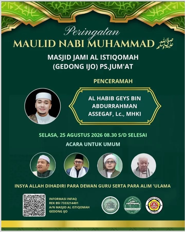 Maulid Nabi SAW, Al Habib Geys bin Abdurrahman Assegaf dkk. (25-08-2026)