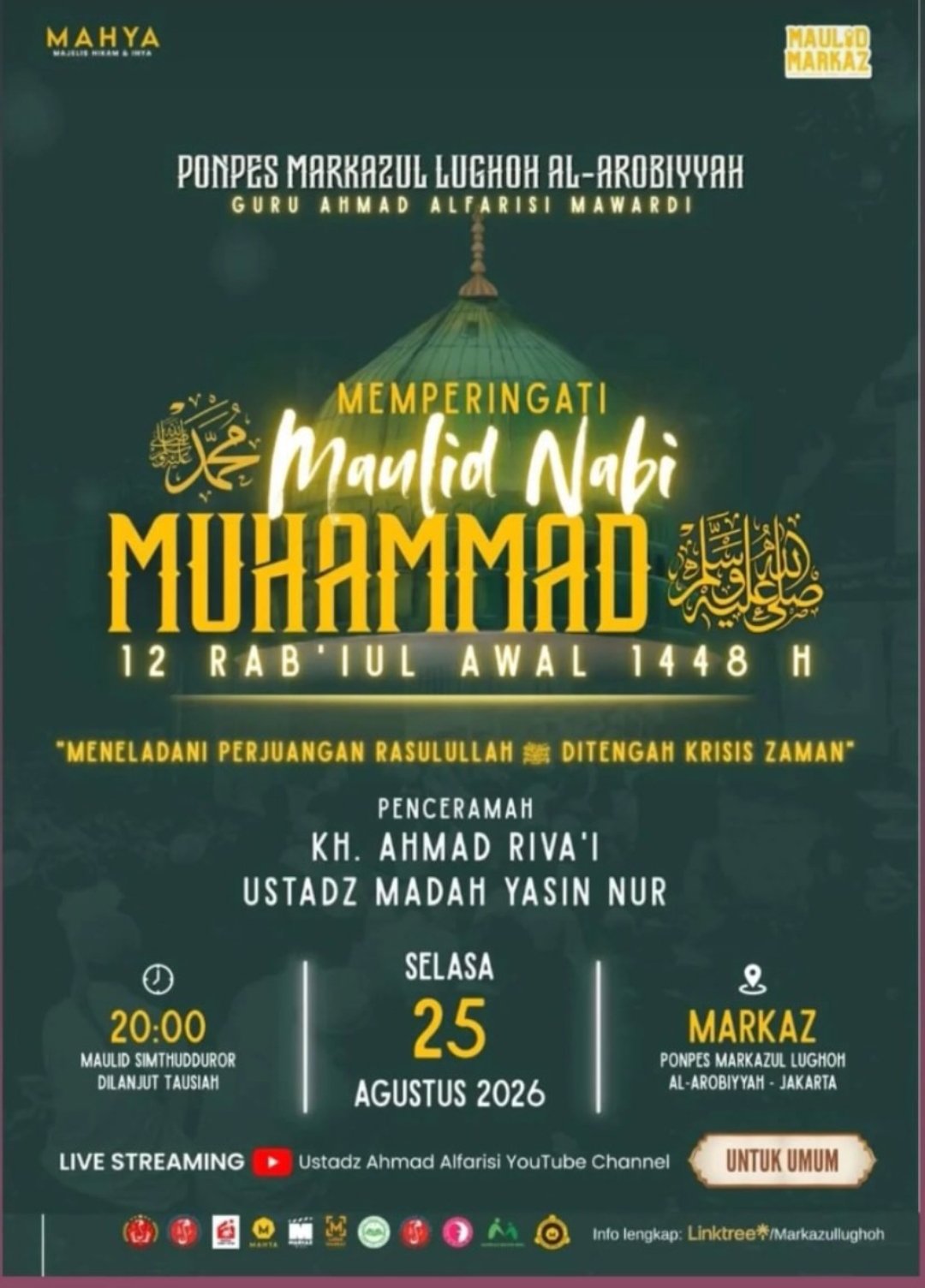 Memperingati Maulid Nabi SAW, KH. Ahmad Rivai dkk. – Ponpes Markazul Lughoh…