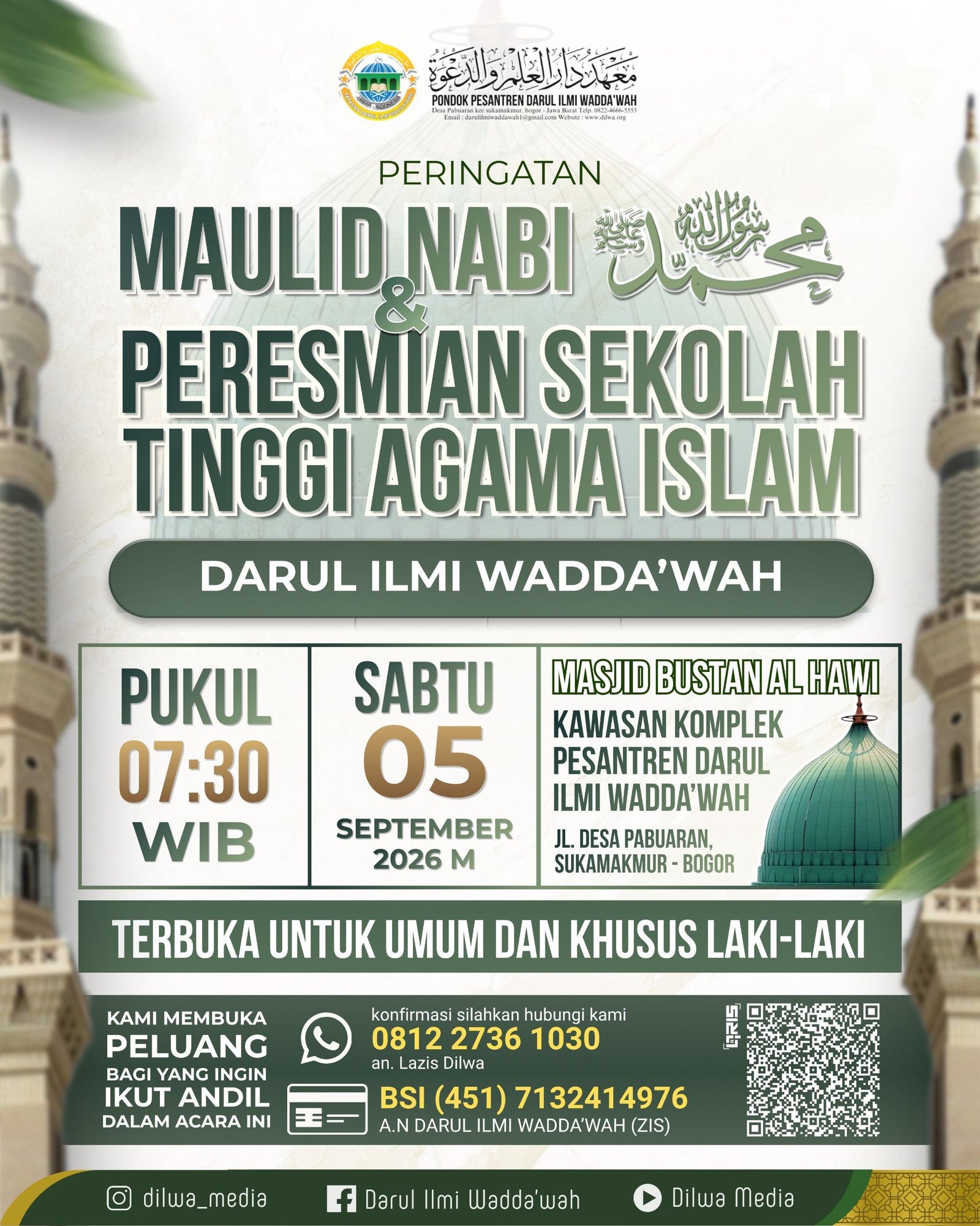 Maulid Nabi SAW & Peresmian Sekolah Tinggi Agama Islam Darul Ilmi Waddawah – Pondok…