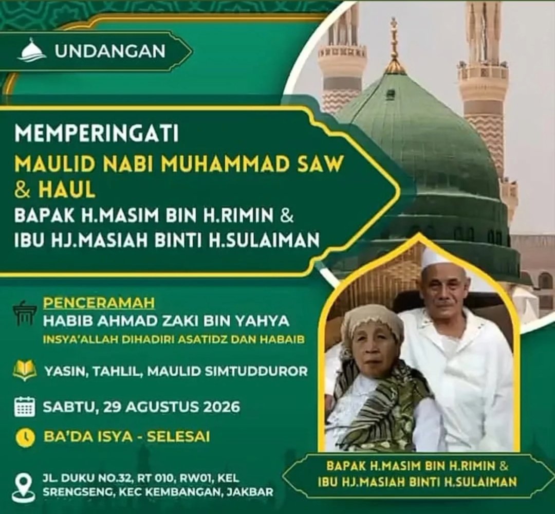 Memperingati Maulid Nabi SAW & Haul Bapak H. Masim bin H. Rimin & Ibu Hj. Masiah binti…