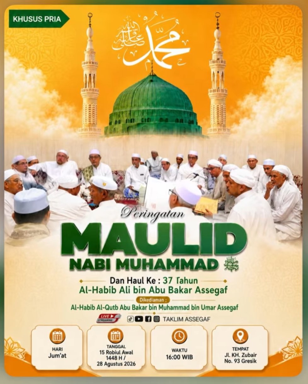 Maulid Nabi SAW dan Haul Ke-37 Tahun Al-Habib Ali bin Abu Bakar Assegaf – Taklim…
