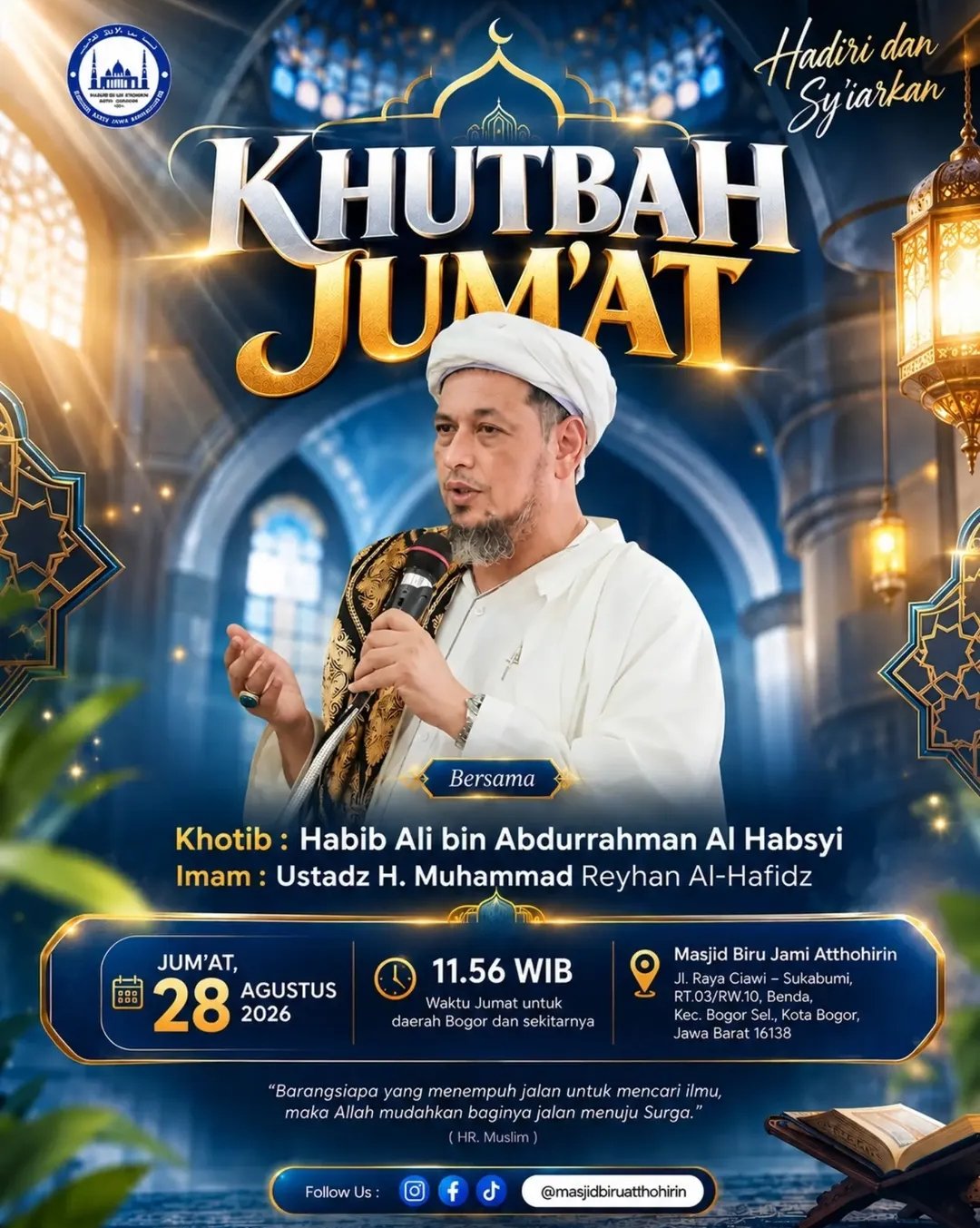 Khutbah Jumat, Habib Ali bin Abdurrahman Al Habsyi – Kota Bogor (28-08-2026)