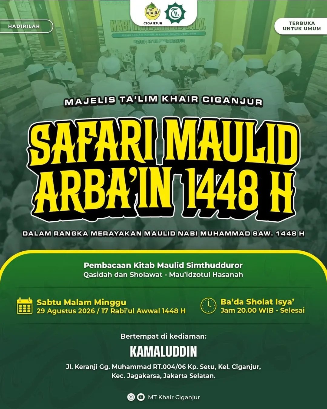 Safari Maulid Arbain 1448 H dalam rangka merayakan Maulid Nabi SAW – Majelis Talim…