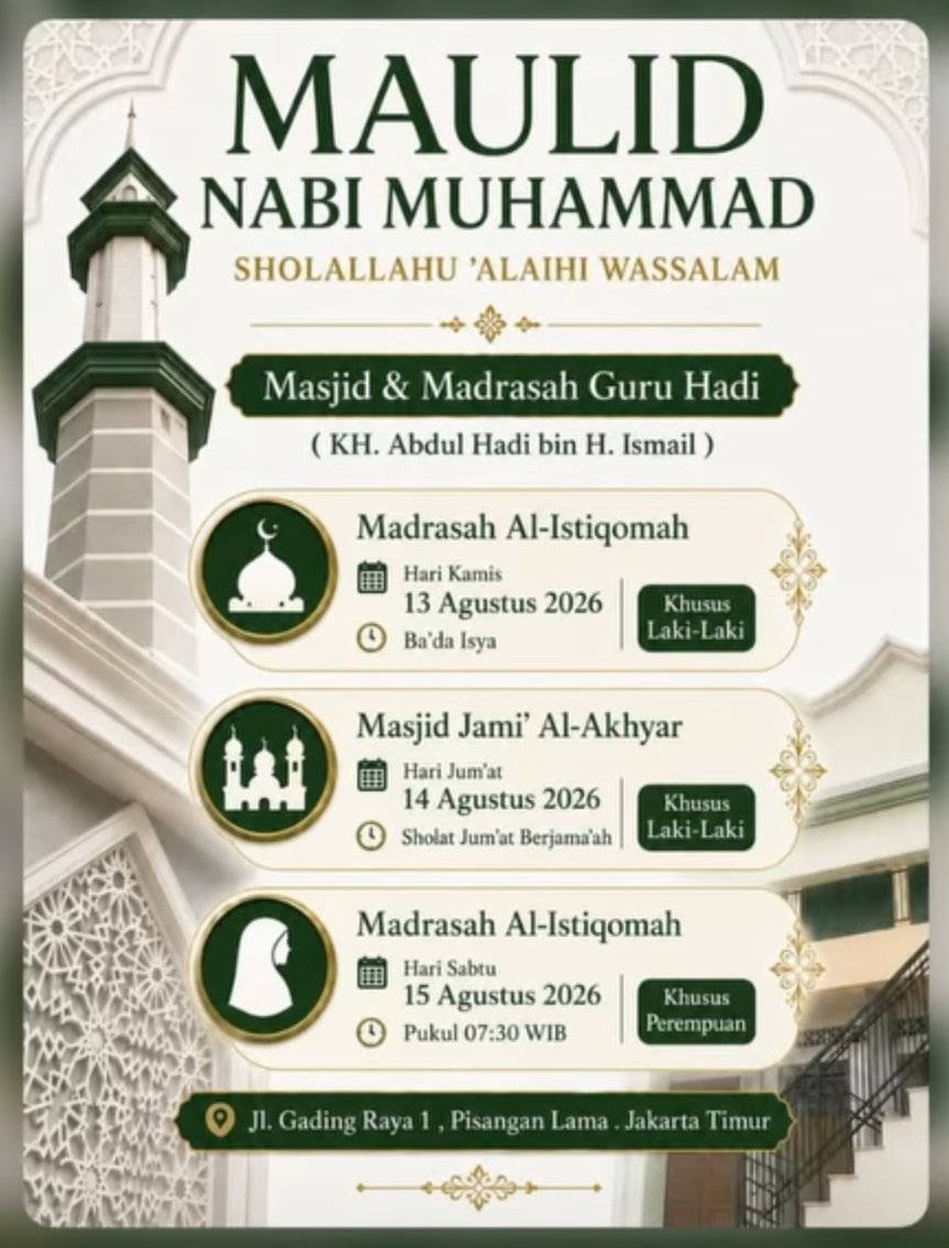 Maulid Nabi Muhammad SAW di Madrasah Guru Hadi