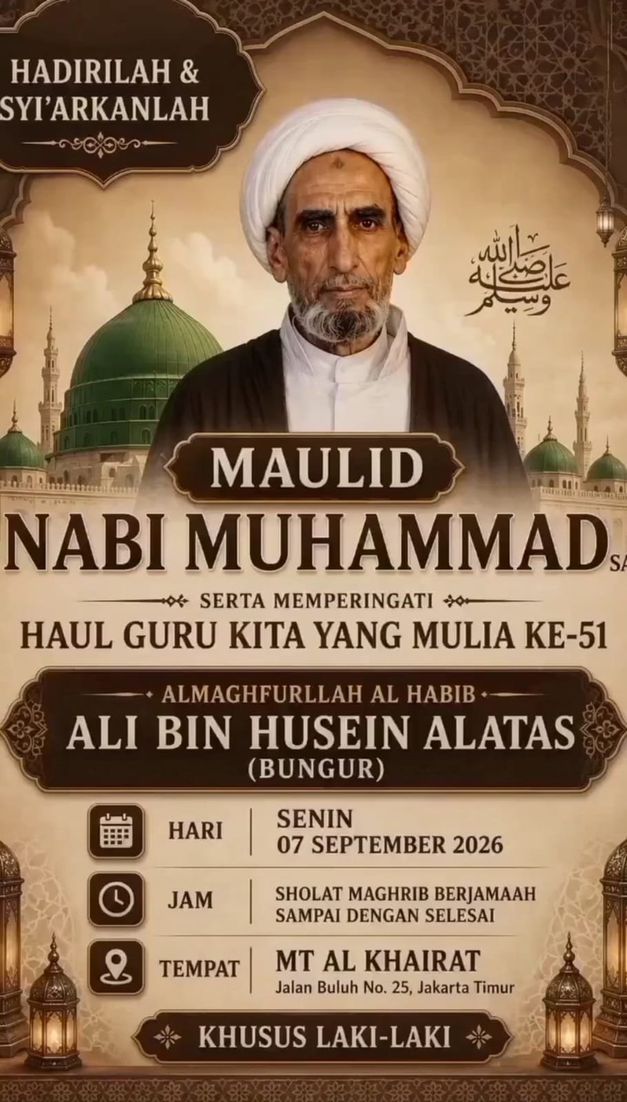 Jadwal Maulid Nabi & Haul Habib Ali Bungur Ke-51 Terlengkap