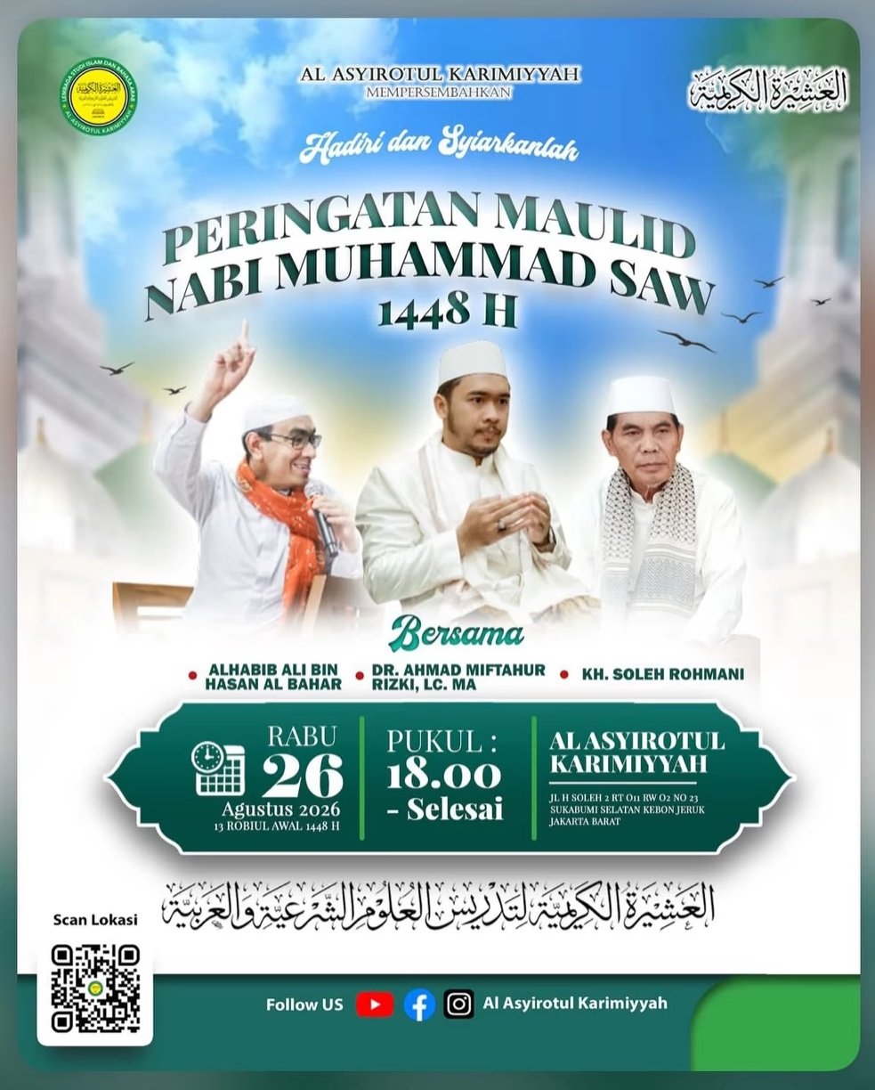 Maulid Nabi SAW 1448 H, Alhabib Ali bin Hasan Al Bahar dkk. – Kebon Jeruk, Jakarta…