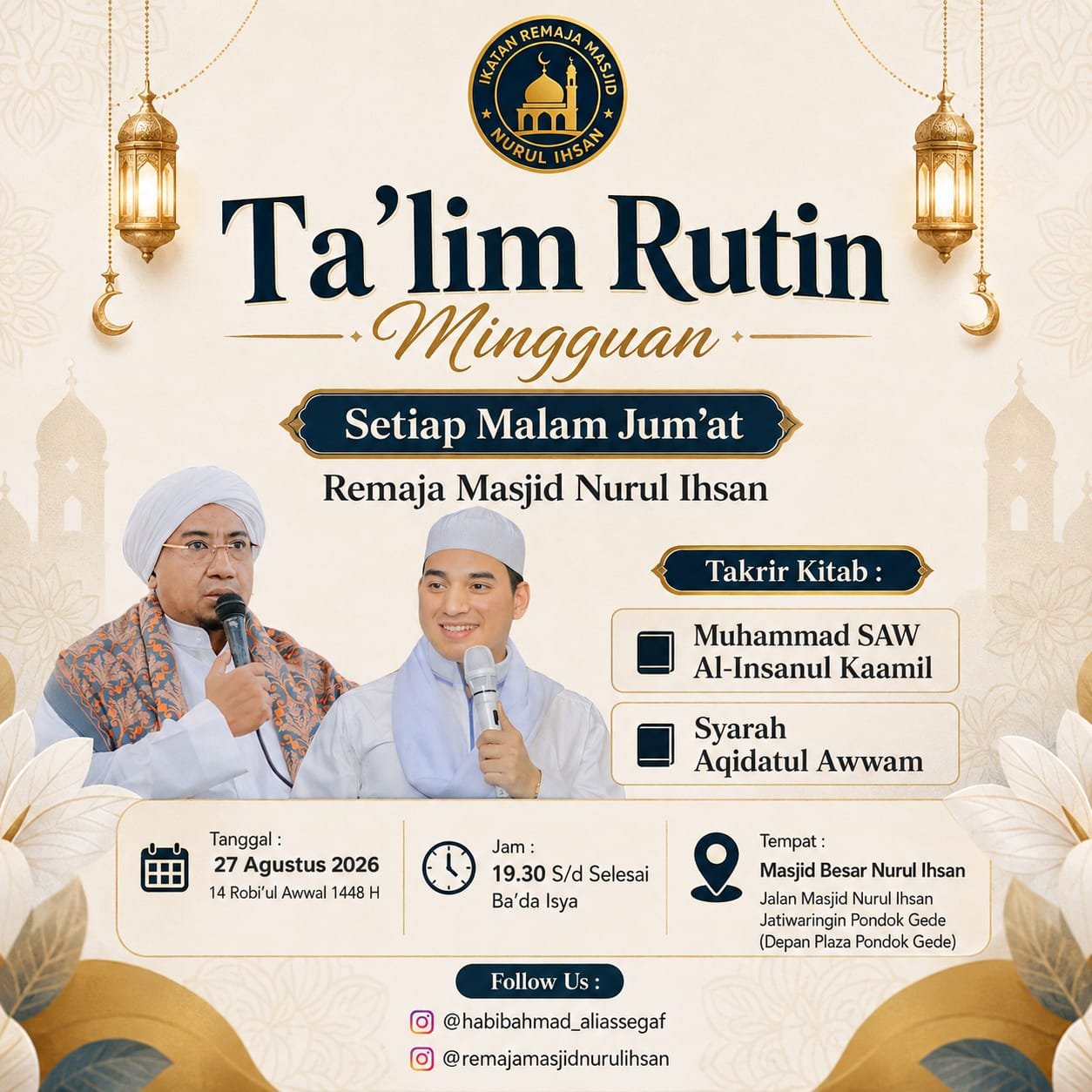 Talim Rutin Mingguan – Ikatan Remaja Masjid Nurul Ihsan