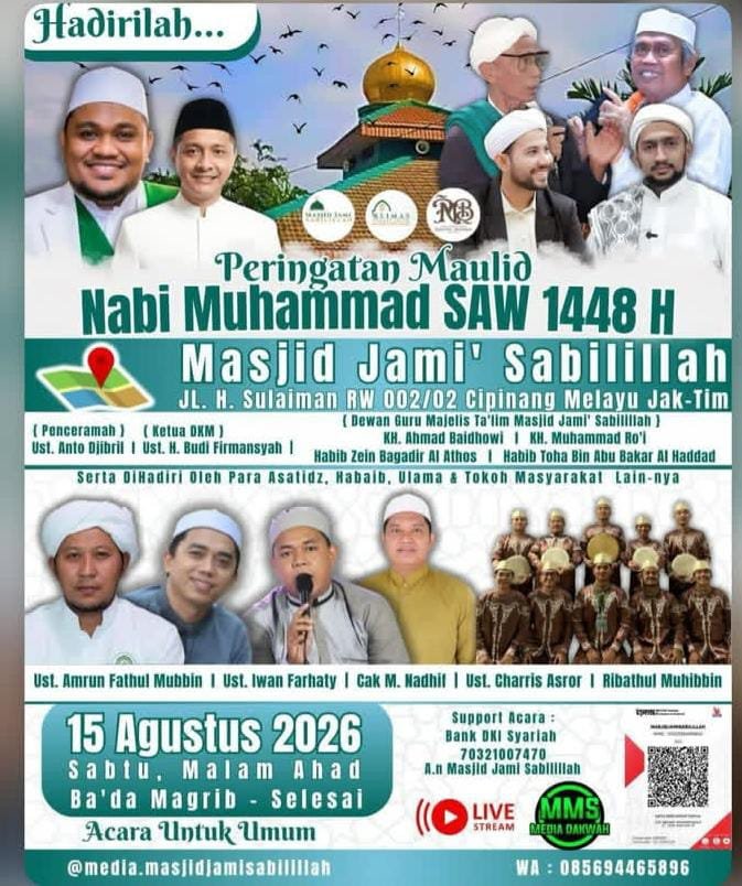 Peringatan Maulid Nabi Muhammad SAW 1448 H – Masjid Jami Sabilillah, Cipinang Melayu, Jakarta Timur